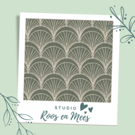 Tripp Trapp newbornset hoes - decoratiestof - groene waaiers op zand