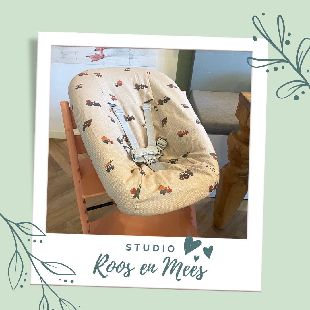 Tripp Trapp newbornset hoes - decoratiestof - voertuigen met groenten