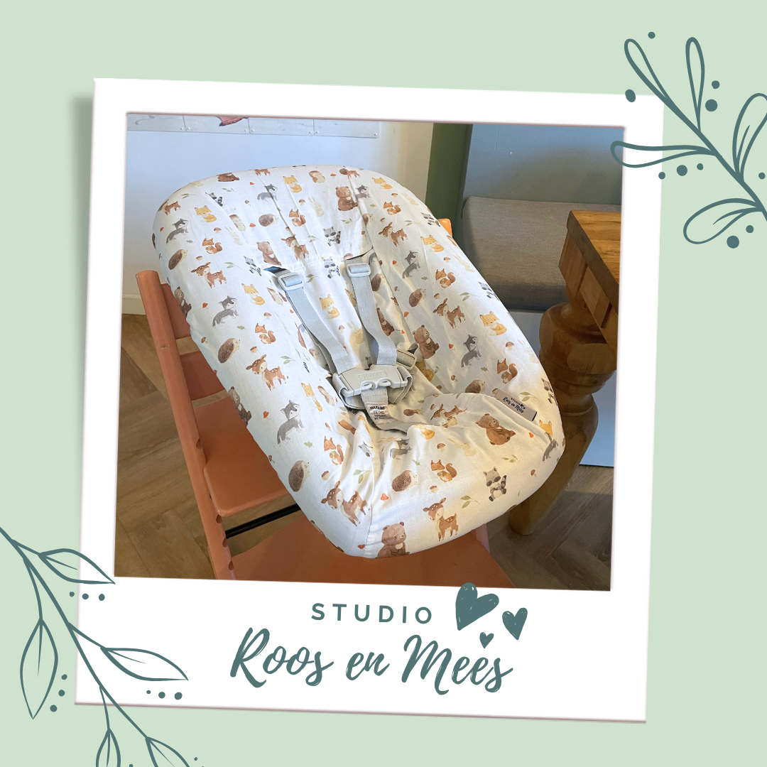 Tripp Trapp newbornset hoes - katoen - bosdieren wit