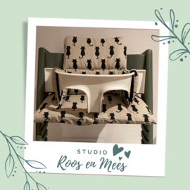 Tripp Trapp kussenset - decoratiestof - silhouetten van poezen