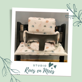 Tripp Trapp kussenset - katoen - jungle met schildpad