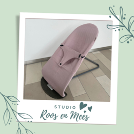 Baby Björn hoes - wafelstof - licht oud roze
