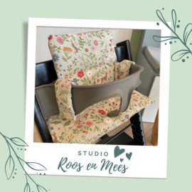 Tripp Trapp kussenset - decoratiestof - veldbloemen