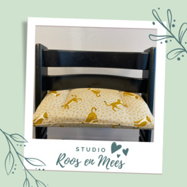 Tripp Trapp los zitkussen - decoratiestof - panters oker