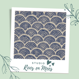 Tripp Trapp newbornset hoes - decoratiestof - blauwe golven op zand
