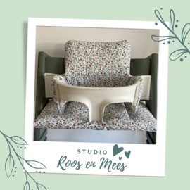 Stokke Steps kussenset - katoen - lief bloemetje blauw