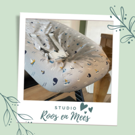 Tripp Trapp newbornset hoes - katoen - walvis en boot grijs
