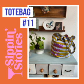 Sippin' Stories - totebag #11 - Strepen Stripes Ice & Seaweed