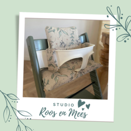 Tripp Trapp kussenset - decoratiestof - aquarel bladeren
