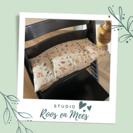 Tripp Trapp los zitkussen - decoratiestof - bosdieren