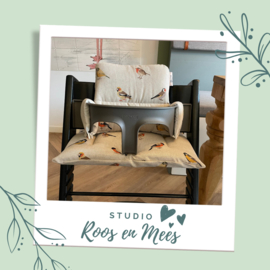Tripp Trapp kussenset - decoratiestof - vogeltjes
