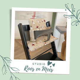 Tripp Trapp kussenset - decoratiestof - kippen