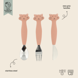 Siliconen eetset 3 stuks - Trixie Mrs. Cat