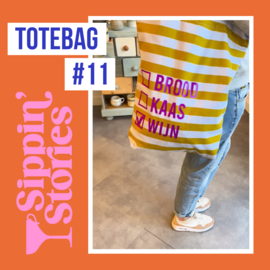 Sippin' Stories - totebag #11 - Strepen Stripes Ice & Seaweed