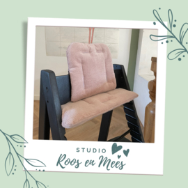 Kidsmill Up! kussenset - ribstof - fijne rib oud roze