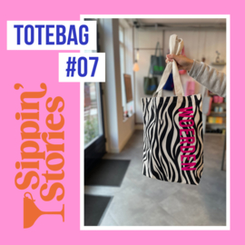 Sippin' Stories - totebag #07 - Zebra
