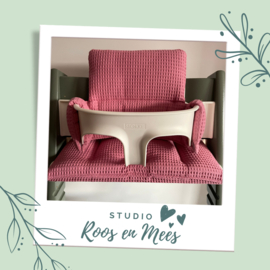 Tripp Trapp kussenset - wafelstof - oud roze