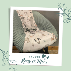 Tripp Trapp newbornset hoes - mix - jungle met miereneter en wafelstof oud groen