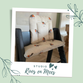 Kidsmill Up! kussenset - decoratiestof - roodborstjes