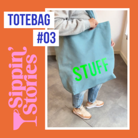 Sippin' Stories - totebag #03 - Blauw