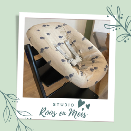 Tripp Trapp newbornset hoes - decoratiestof - baby walvissen op zand