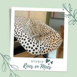 Tripp Trapp newbornset hoes - decoratiestof - wit met zwarte stip