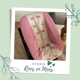 Tripp Trapp newbornset hoes - mix - flamingo's groot met wafelstof oud roze