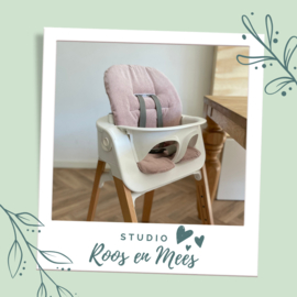 Stokke Steps kussenset - ribstof - fijne rib oud roze