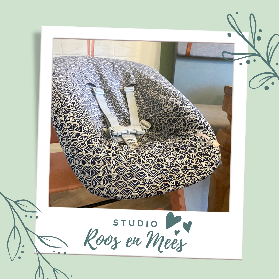 Tripp Trapp newbornset hoes - decoratiestof - blauwe golven op zand