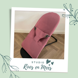 Baby Björn hoes - wafelstof - oud roze