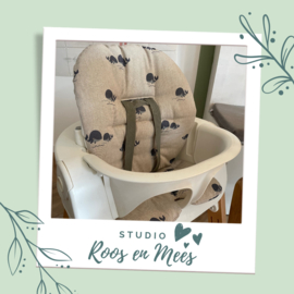 Stokke Steps kussenset - decoratiestof - baby walvissen op zand