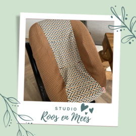 Tripp Trapp newbornset hoes - mix - geometrische figuren met wafelstof cognac