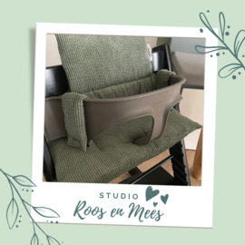 Tripp Trapp kussenset - ribstof - leger groen