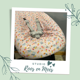Tripp Trapp newbornset hoes - katoen - vogels en bloemen op roze