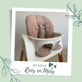 Stokke Steps kussenset - ribstof - fijne rib oud roze