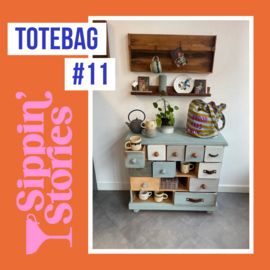 Sippin' Stories - totebag #11 - Strepen Stripes Ice & Seaweed