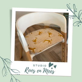 Stokke Steps los zitkussen - decoratiestof - panters oker