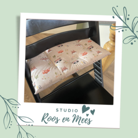 Tripp Trapp los zitkussen - katoen - bosdieren met wasbeer