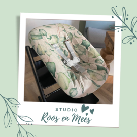 Tripp Trapp newbornset hoes - decoratiestof - waterverf eucalyptus bladeren