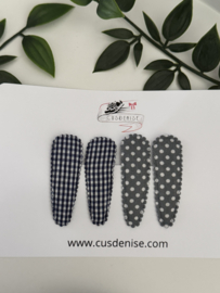 Set van 4 ruitjes en stipjes