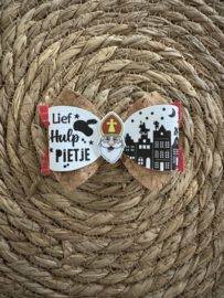 Hulp piet bruin/rood met sint