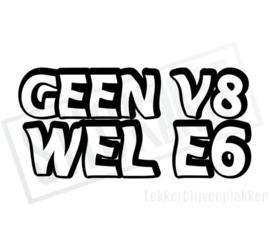 Geen V8 maar wel E6 Outline