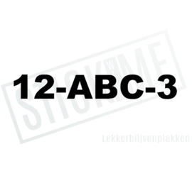 Kenteken Sticker