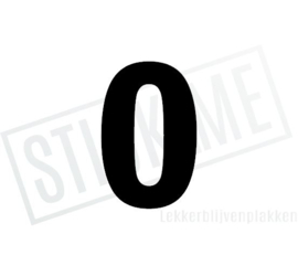 Cijfer sticker 0