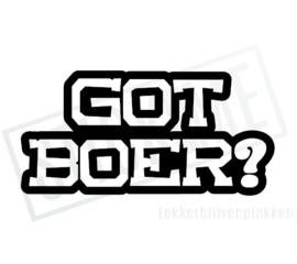 Got boer?