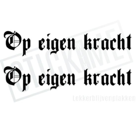 Op eigen kracht