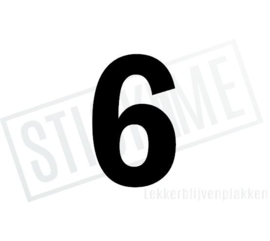 Cijfer sticker 6