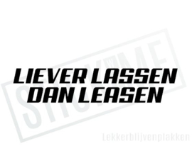 Liever lassen dan leasen