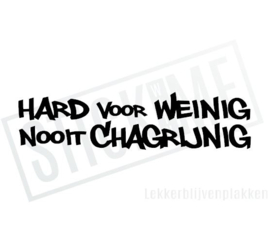 Hard voor weinig