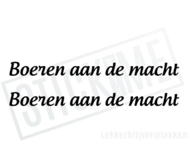 Boeren aan de macht